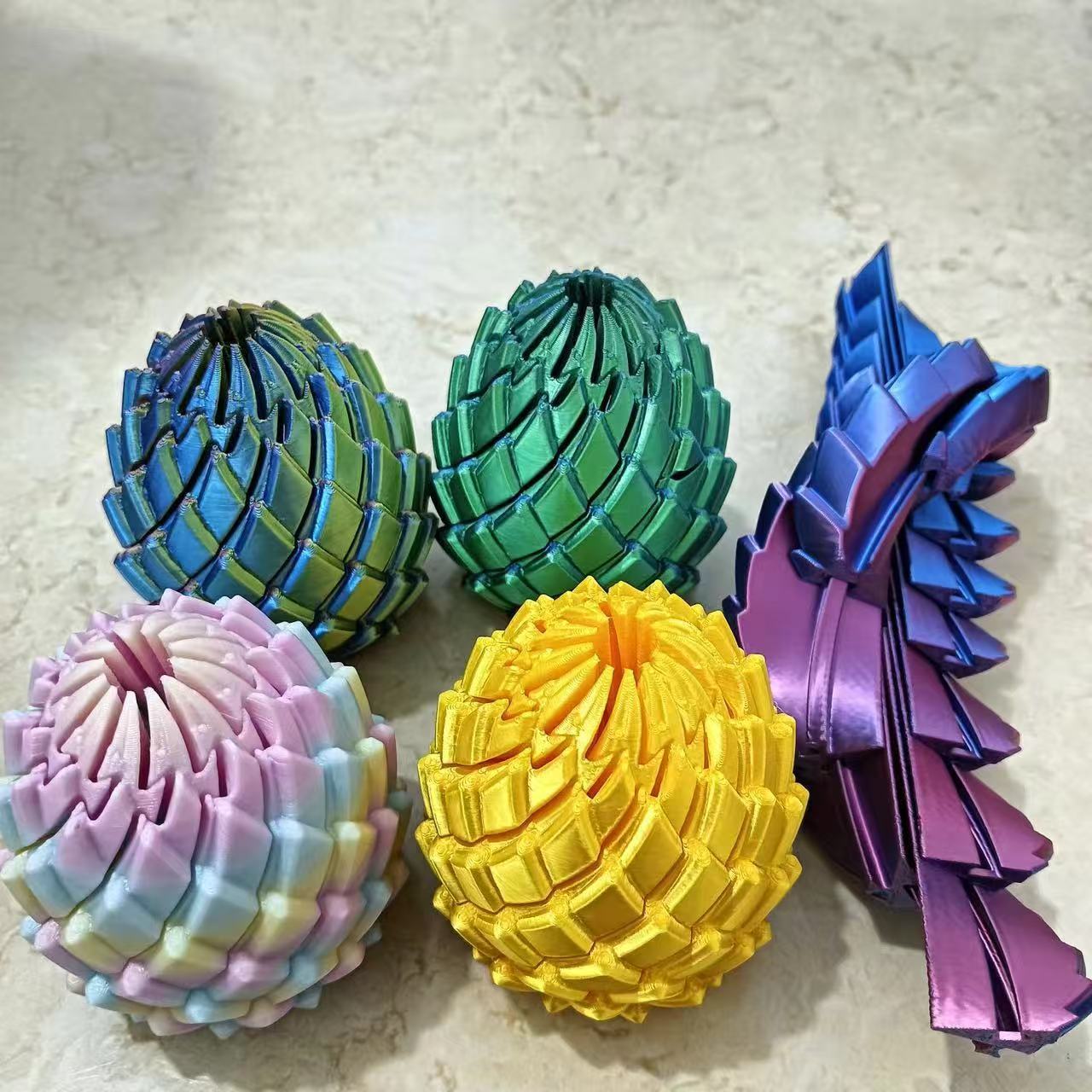 3D Printing Egg - NEW 3D Printed Spiral Fidget Dragon