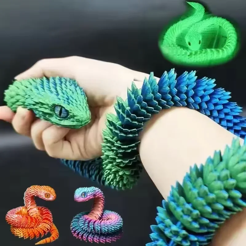 3D Printing Objects - 3D Printed Snake Movable Joint Fidget