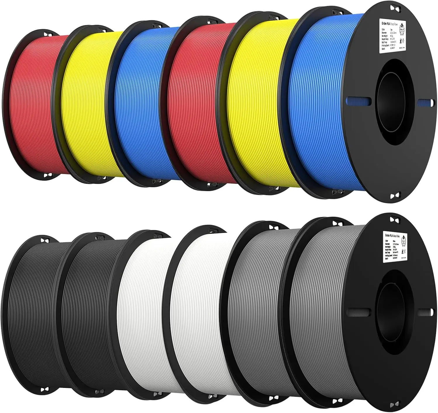 3D Printing Overhangs - 12 Pack PLA 1.75mm Filament Bundle