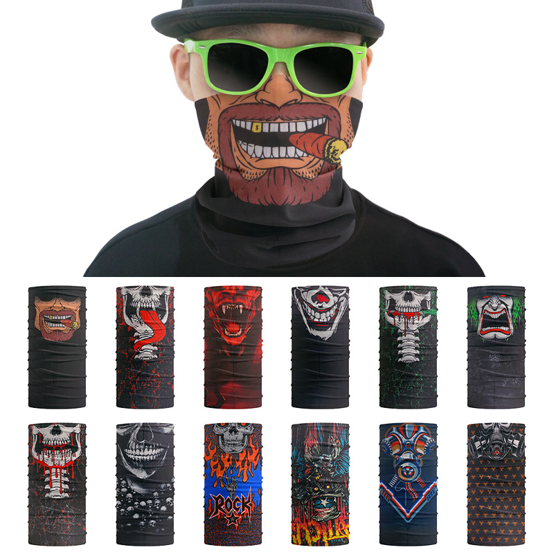 3D Printing Mask - Outdoor 3D Skull Bandana Halloween Seamless