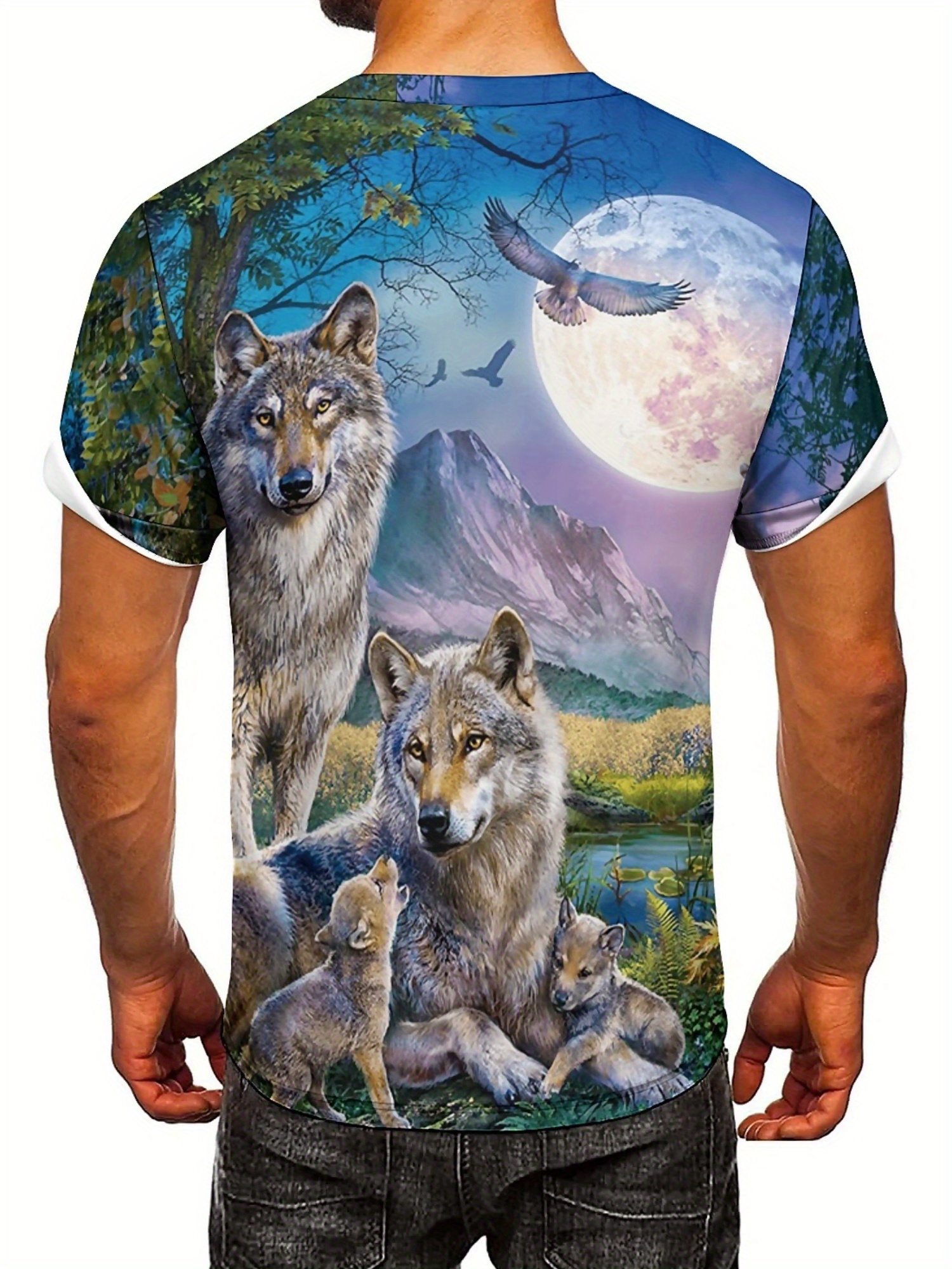 3D Wolf Pack Print T-Shirt - S - 3D Printing Design Free recensione e prezzo