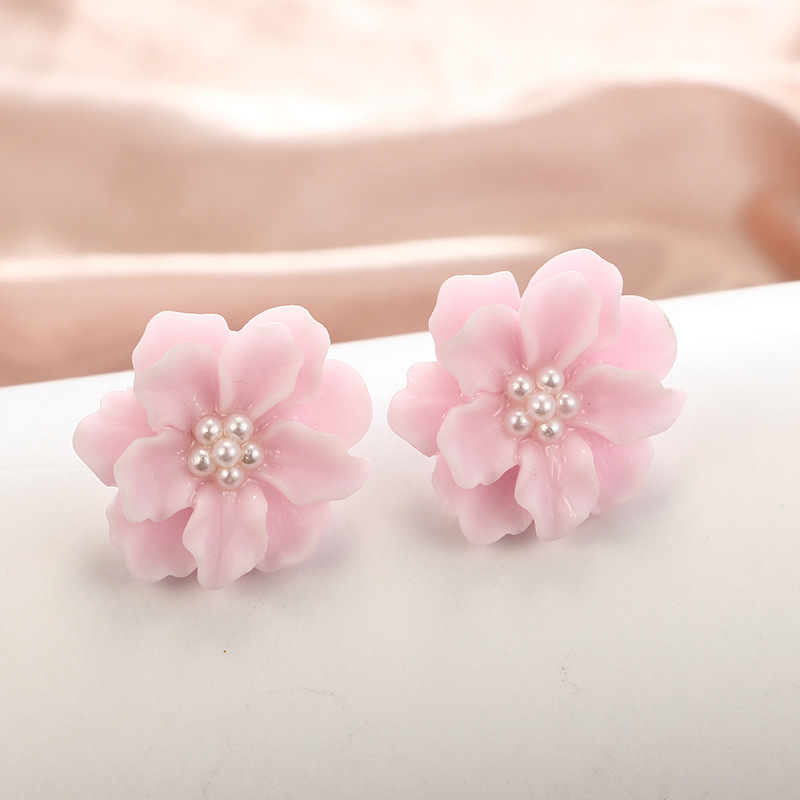 3D Pink White Flower Earrings  - 3D Printing Earrings recensione e prezzo