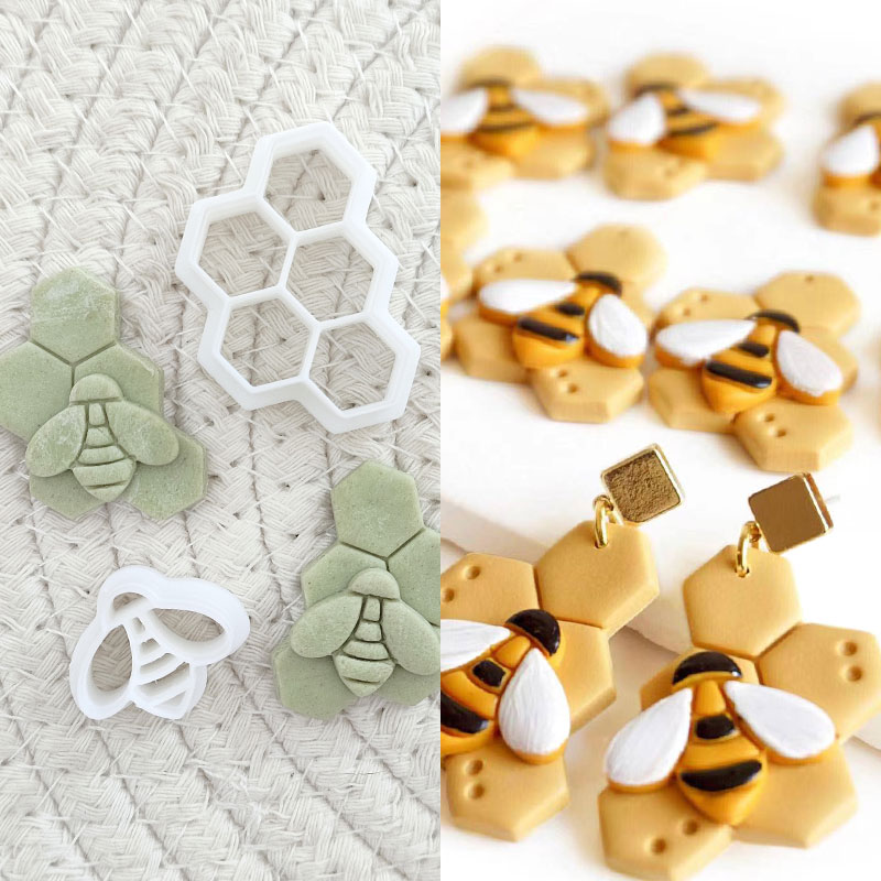 3D Bee Honeycomb Earring Cutti - 3D Printing Earrings recensione e prezzo