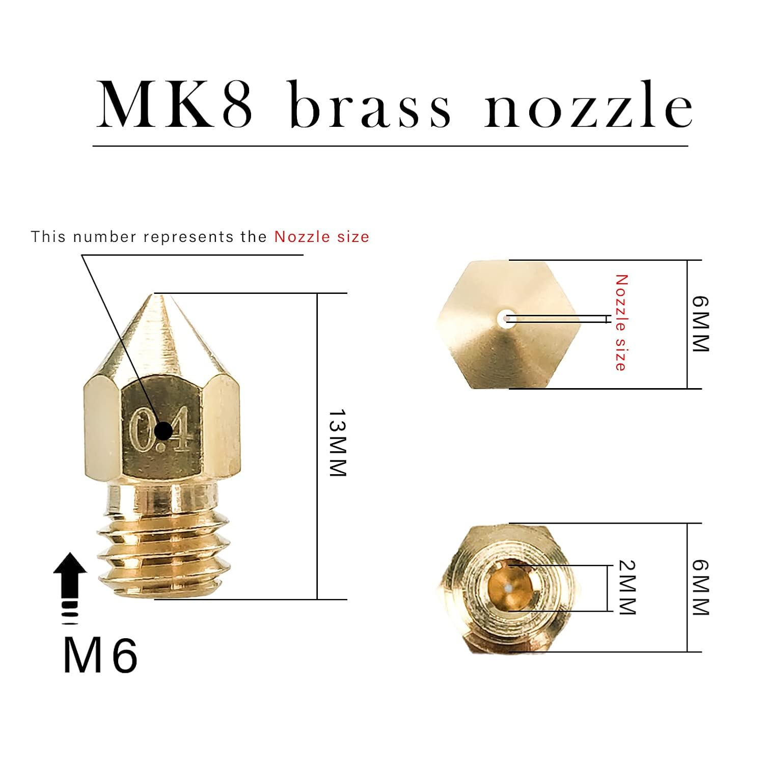 CREALITY 20 Pcs MK8 Brass Nozz - 3D Printer Extruder recensione e prezzo