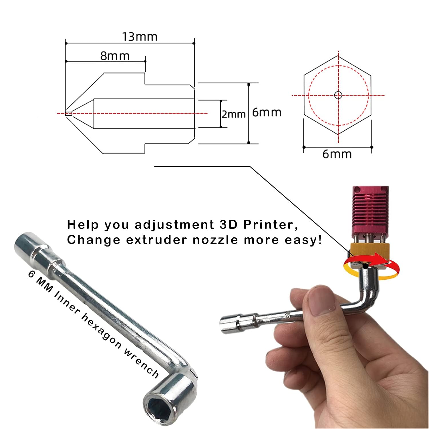CREALITY 20 Pcs MK8 Brass Nozz - 3D Printer Extruder recensione e prezzo