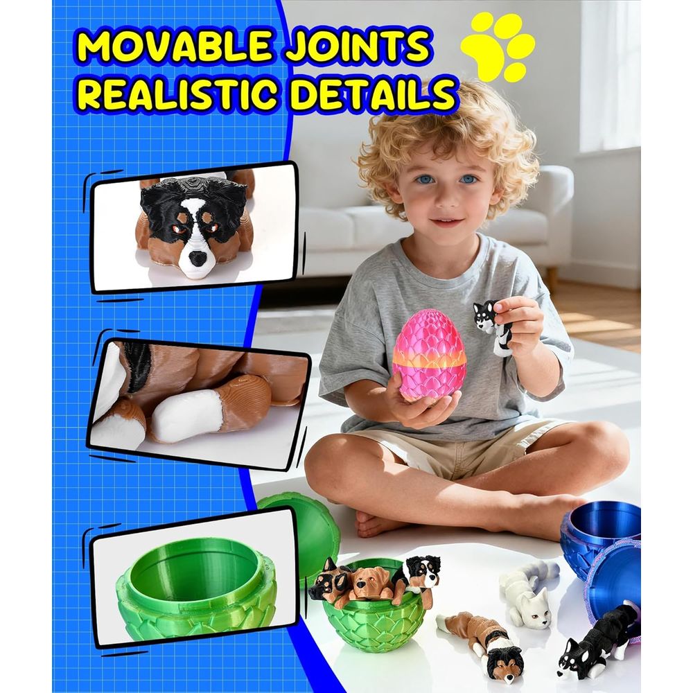 GemmiCho 3Pcs 3D Printed Dog w - 3D Printing Egg recensione e prezzo