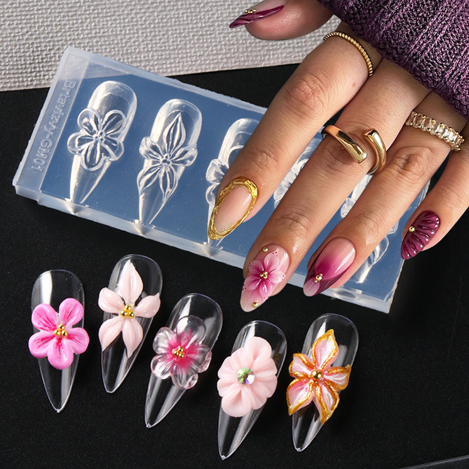 1pc 3D Spring Flower Nail Sili - 3D Printing Ptc recensione e prezzo