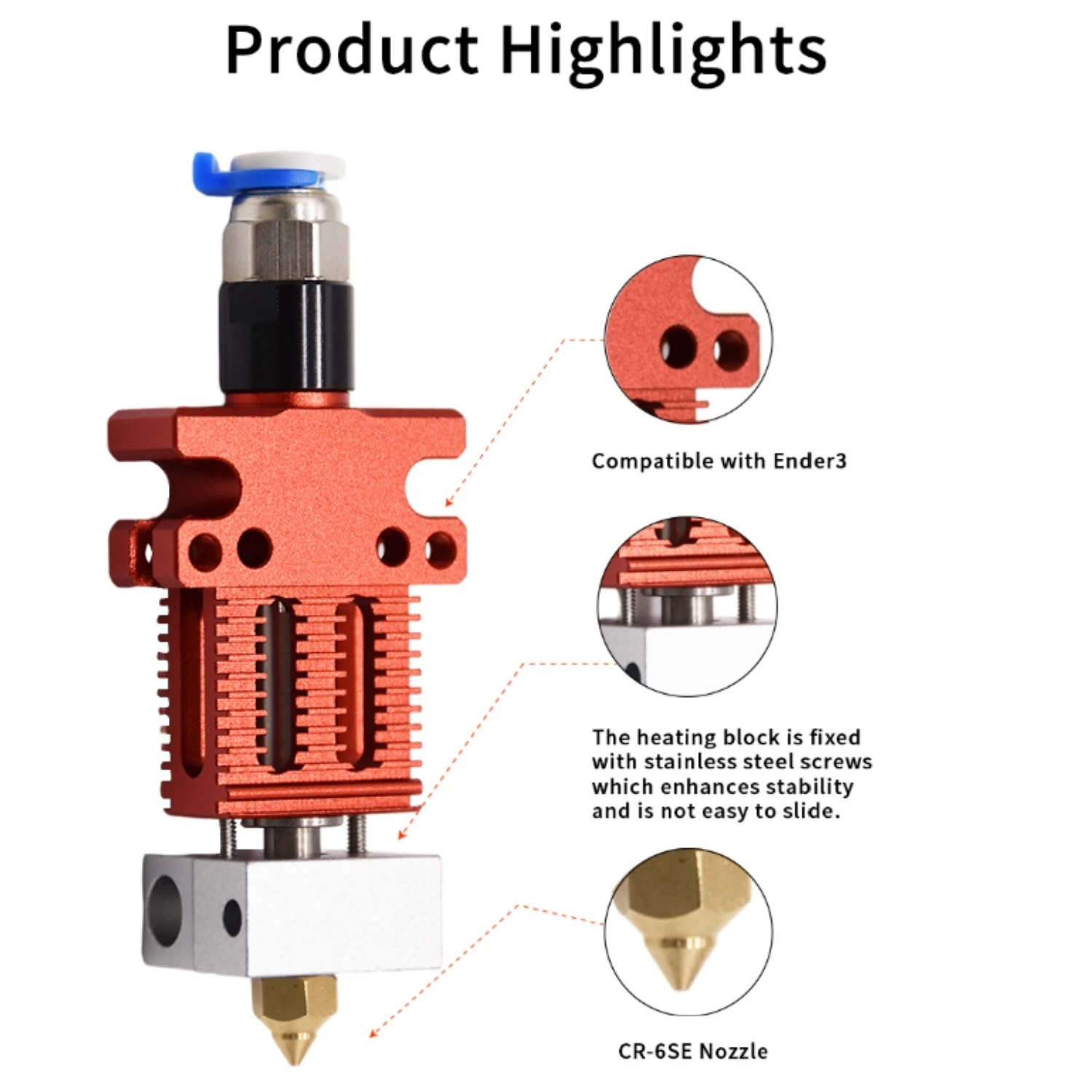 Creality CR-6 SE Hotend Kit, A - 3D Printer Extruder recensione e prezzo