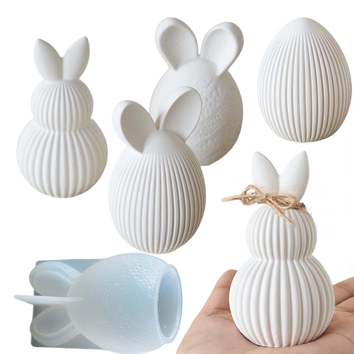 3D Stripe Rabbit Silicone Cand - 3D Printing Egg recensione e prezzo