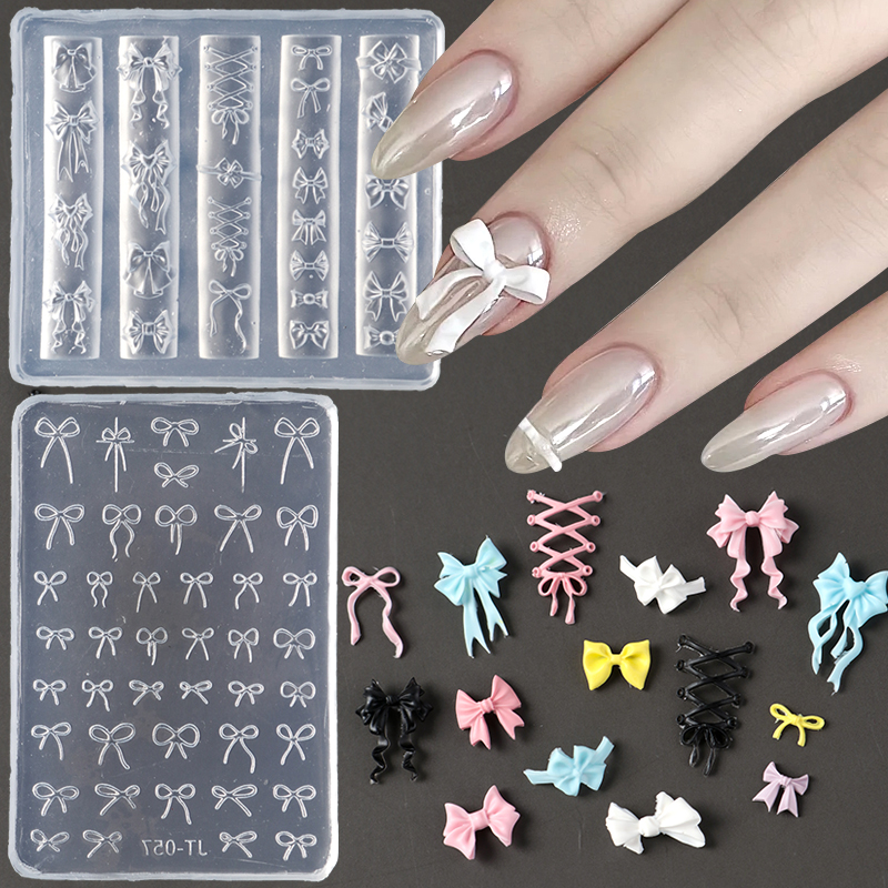 Elegant Bow Silicone Nail Art  - 3D Printing Ptc recensione e prezzo