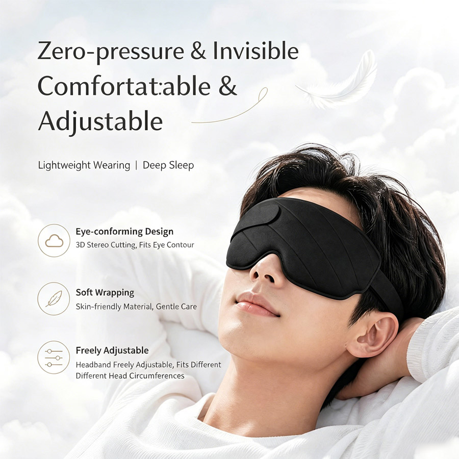 3/1pcs 3D Contoured Sleep Mask - 3D Printing Mask recensione e prezzo