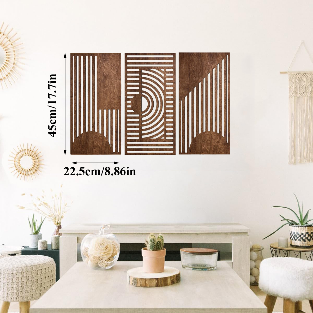 3 Pcs Geometric Wood Wall Art  - 3D Printing Objects recensione e prezzo