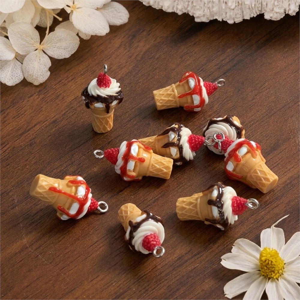 10Pcs Cute 3D Simulation Food  - 3D Printing Earrings recensione e prezzo