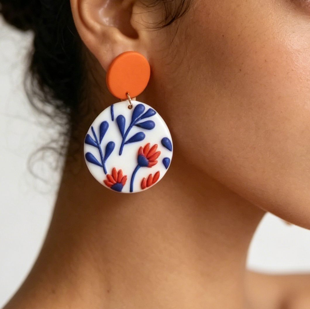 Artsy Folk Art Flower Polymer  - 3D Printing Earrings recensione e prezzo