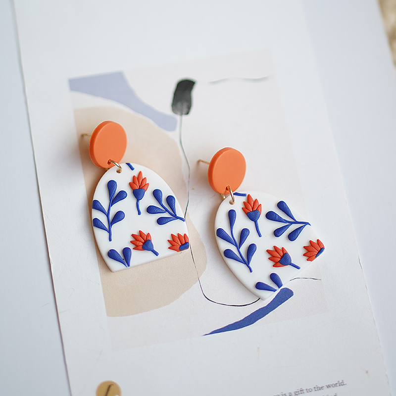 Artsy Folk Art Flower Polymer  - 3D Printing Earrings recensione e prezzo