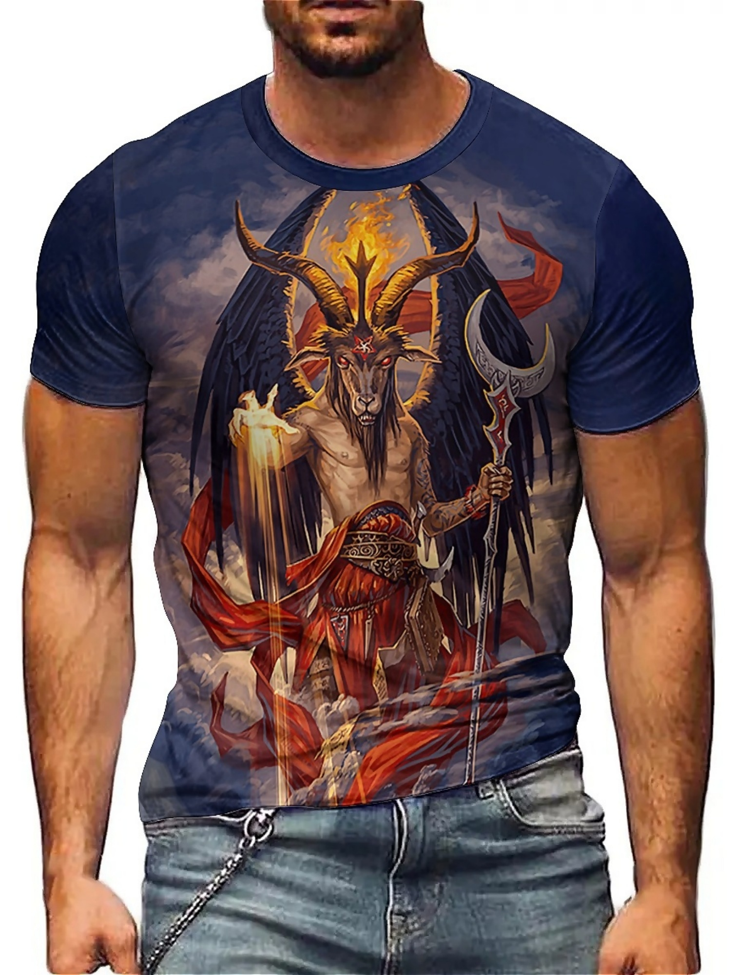 Men's 3D Demon Print T-Shirt | - 3D Printing Design Free recensione e prezzo