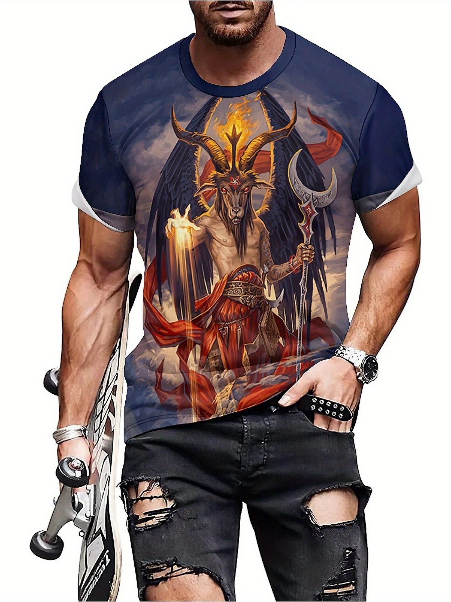 Men's 3D Demon Print T-Shirt | - 3D Printing Design Free recensione e prezzo