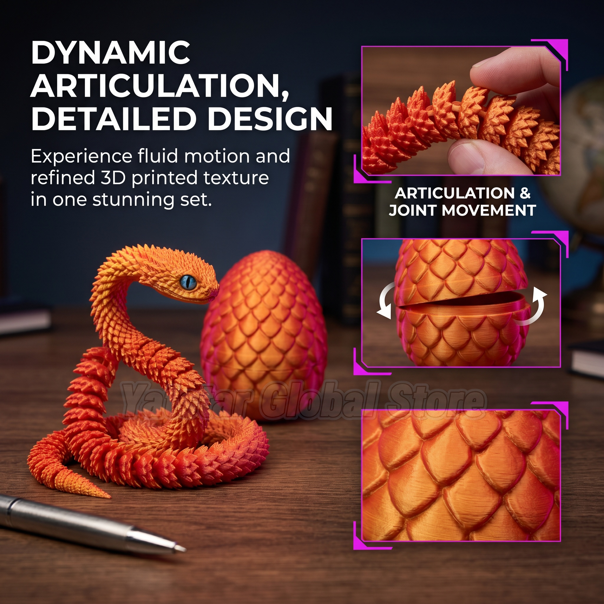 3D Printed Snake Egg Toy Creat - 3D Printing Objects recensione e prezzo